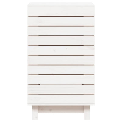 Pyykkikori valkoinen 44x44x76 cm täysi mänty