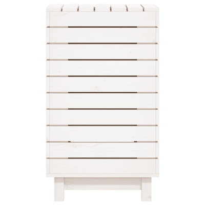 Pyykkikori valkoinen 44x44x76 cm täysi mänty