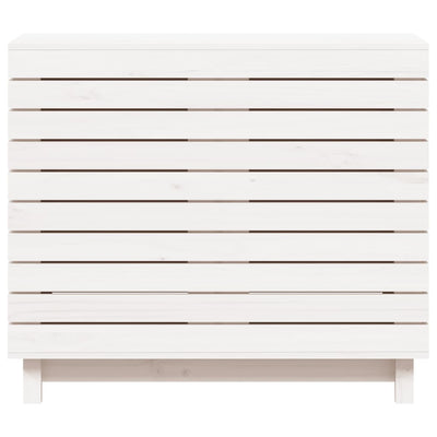 Pyykkikori valkoinen 88,5x44x76 cm täysi mänty