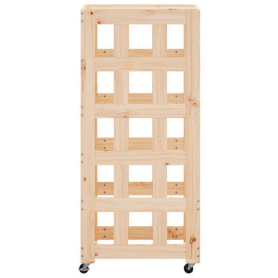 Klapiteline pyörillä 40x49x110 cm täysi mänty