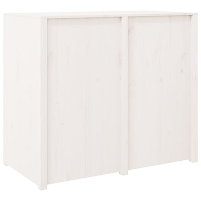 Ulkokeittiökaappi valkoinen 106x55x92 cm täysi mänty