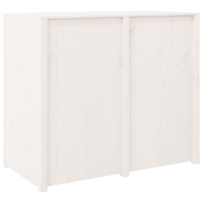Ulkokeittiökaappi valkoinen 106x55x92 cm täysi mänty