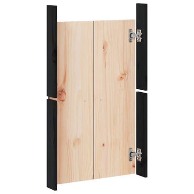 Musta ulkokeittiökaapin ovet Ocolisanu 50x9x82cm (mänty)