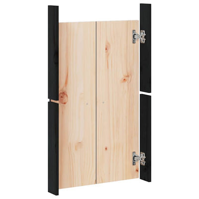 Musta ulkokeittiökaapin ovet Ocolisanu 50x9x82cm (2 kpl mänty)