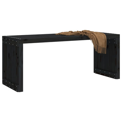 Puutarhapenkki jatkettava musta 212,5x40,5x45 cm täysi mänty