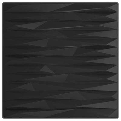 Musta seinäpaneelit Clemens 50x50cm (48 kpl xps 12 m² tähti)
