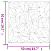 Seinäpaneelit 48 kpl valkoinen 50x50 cm EPS 12 m² ametisti