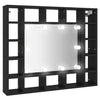 LED-peilikaappi musta 91x15x76,5 cm
