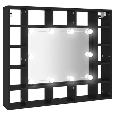 LED-peilikaappi musta 91x15x76,5 cm
