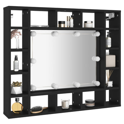 LED-peilikaappi musta 91x15x76,5 cm