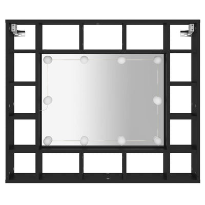 LED-peilikaappi musta 91x15x76,5 cm