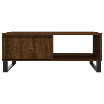 Sohvapöytä ruskea tammi 90x60x35 cm tekninen puu