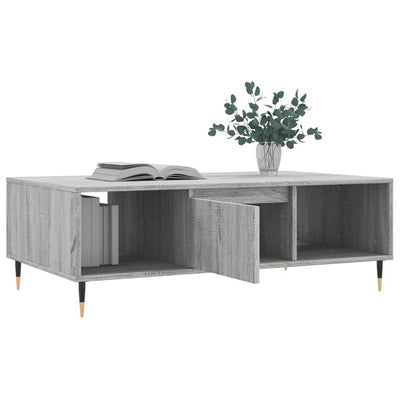 Sohvapöytä harmaa Sonoma 104x60x35 cm tekninen puu