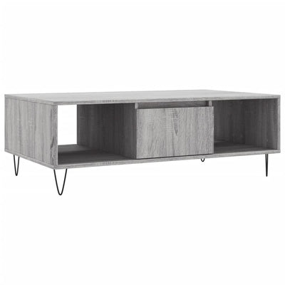 Sohvapöytä harmaa Sonoma 104x60x35 cm tekninen puu