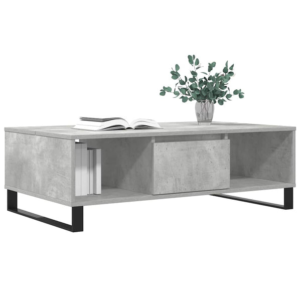 Sohvapöytä betoninharmaa 104x60x35 cm tekninen puu