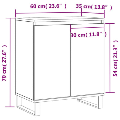 Senkki betoninharmaa 60x35x70 cm tekninen puu
