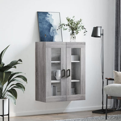 Seinäkiinnitettävä kaappi harmaa Sonoma 69,5x34x90 cm