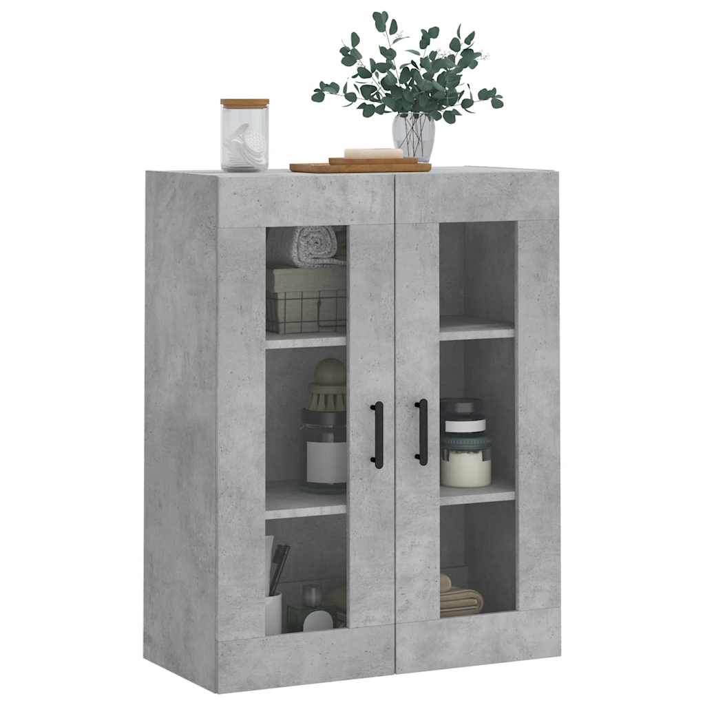 Betoninharmaa seinäkiinnitettävä kaappi Tamuita 69,5x34x90cm