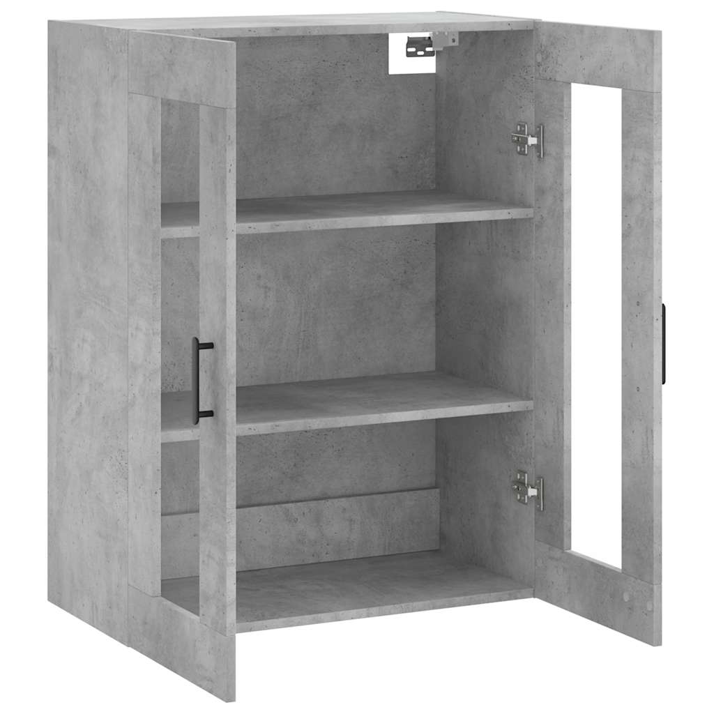 Betoninharmaa seinäkiinnitettävä kaappi Tamuita 69,5x34x90cm