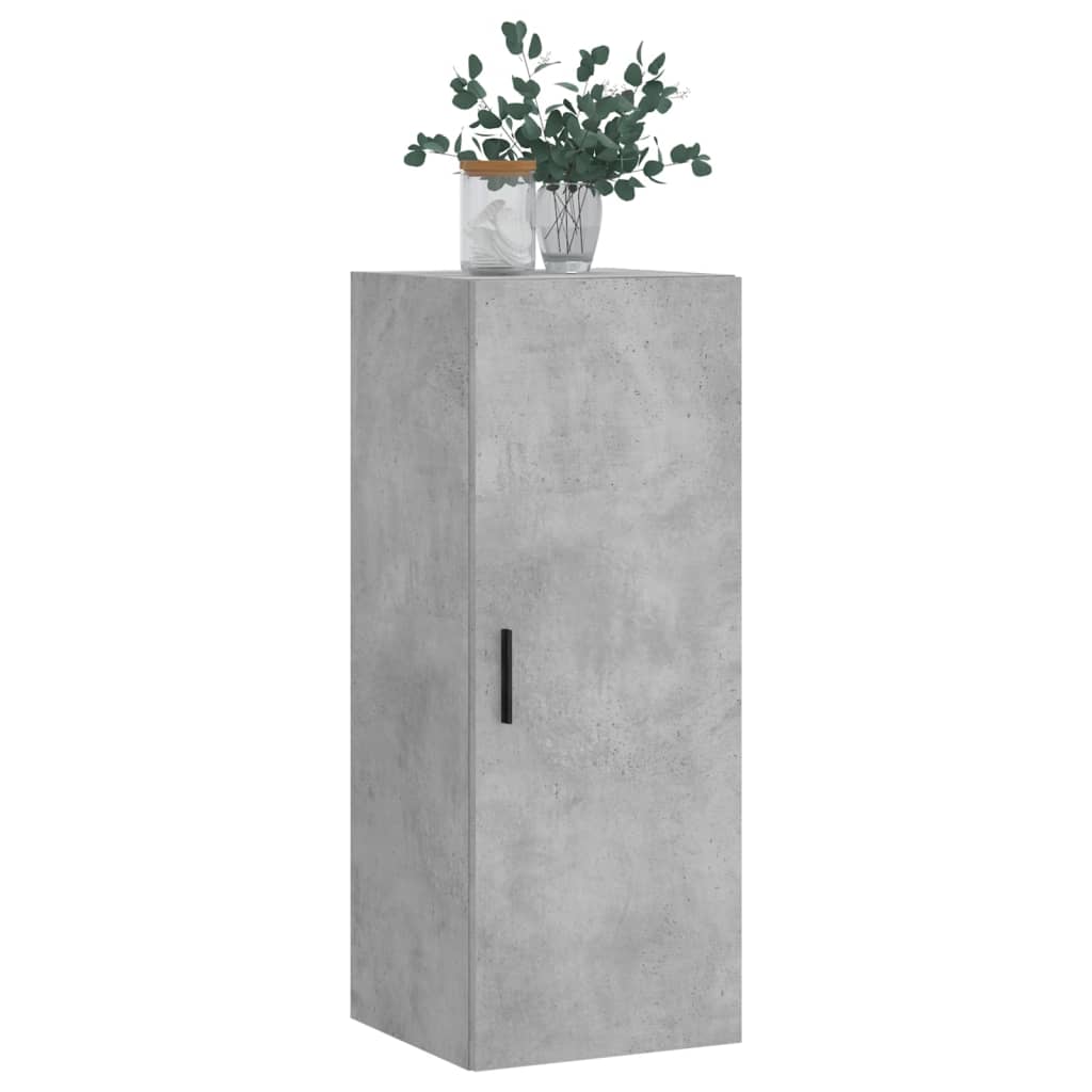 Betoninharmaa seinäkiinnitettävä kaappi Amiya 34,5x34x90cm