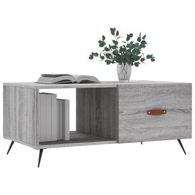 Sohvapöytä harmaa Sonoma 90x50x40 cm tekninen puu