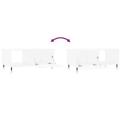 Valkoinen sohvapöytä Soptea 90x50x40cm (puinen)