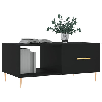 Sohvapöytä musta 90x50x40 cm tekninen puu