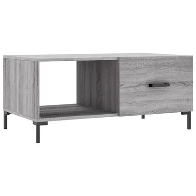 Sohvapöytä harmaa Sonoma 90x50x40 cm tekninen puu