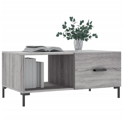 Sohvapöytä harmaa Sonoma 90x50x40 cm tekninen puu