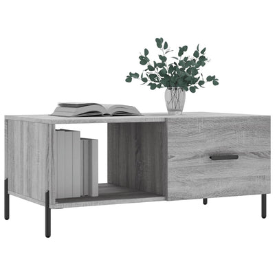 Sohvapöytä harmaa Sonoma 90x50x40 cm tekninen puu