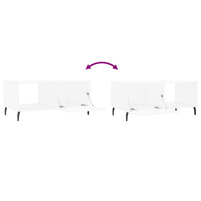 Valkoinen sohvapöytä Adonican 90x50x40cm (puinen)