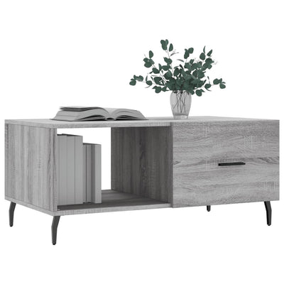 Sohvapöytä harmaa Sonoma 90x50x40 cm tekninen puu