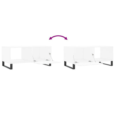 Valkoinen sohvapöytä Luz 90x50x40cm (puinen)