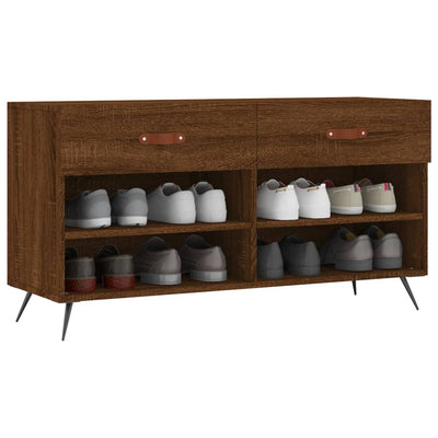 Kenkäpenkki ruskea tammi 102x35x55 cm tekninen puu