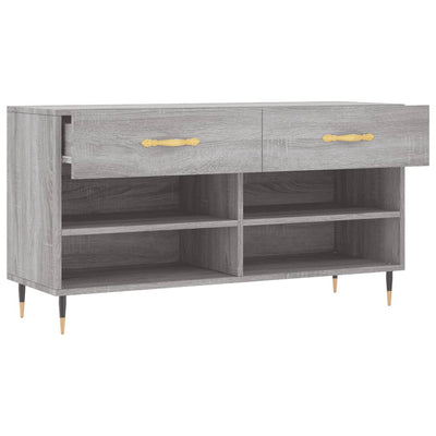 Kenkäpenkki harmaa Sonoma 102x35x55 cm tekninen puu