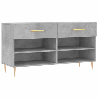 Kenkäpenkki betoninharmaa 102x35x55 cm tekninen puu