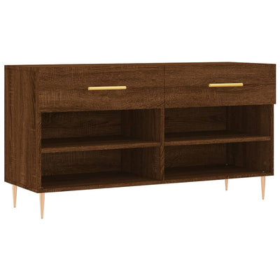 Kenkäpenkki ruskea tammi 102x35x55 cm tekninen puu