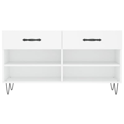 Valkoinen kenkäpenkki Berende 102x35x55cm (puinen)