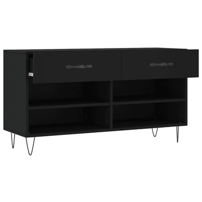 Kenkäpenkki musta 102x35x55 cm tekninen puu