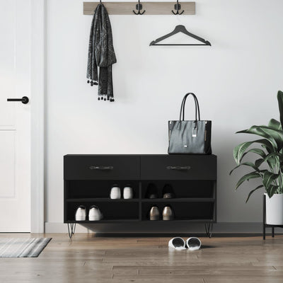 Kenkäpenkki musta 102x35x55 cm tekninen puu