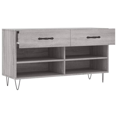 Kenkäpenkki harmaa Sonoma 102x35x55 cm tekninen puu