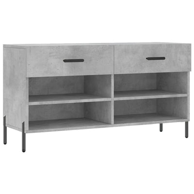 Kenkäpenkki betoninharmaa 102x35x55 cm tekninen puu