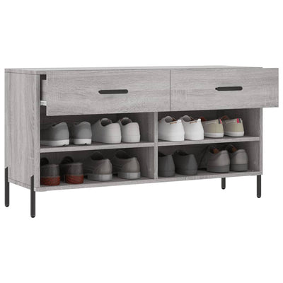 Kenkäpenkki harmaa Sonoma 102x35x55 cm tekninen puu