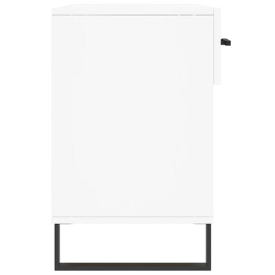 Valkoinen kenkäpenkki Gehan 102x35x55cm (puinen)