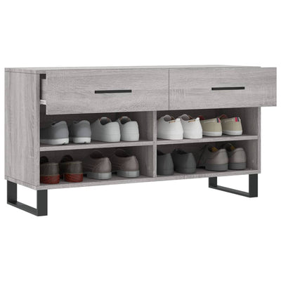 Kenkäpenkki harmaa Sonoma 102x35x55 cm tekninen puu