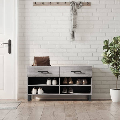 Kenkäpenkki harmaa Sonoma 102x35x55 cm tekninen puu