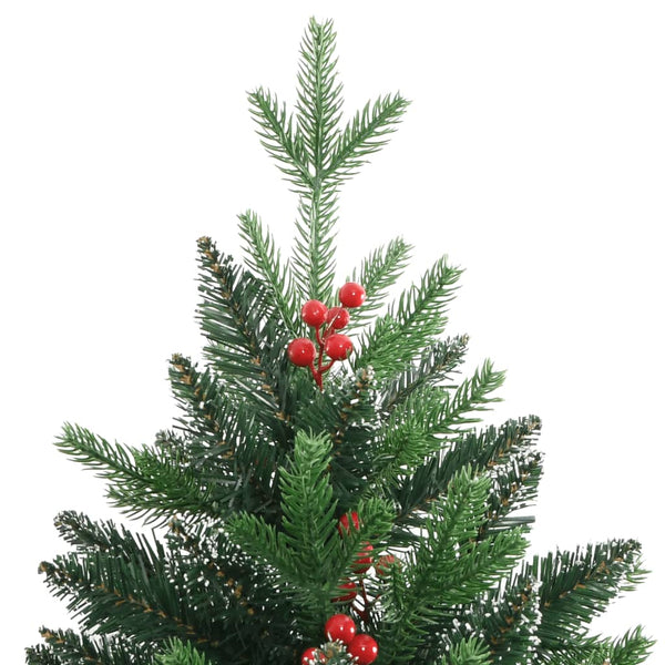 Tekojoulukuusi saranoilla ja punaisilla marjoilla Crisandra 240cm