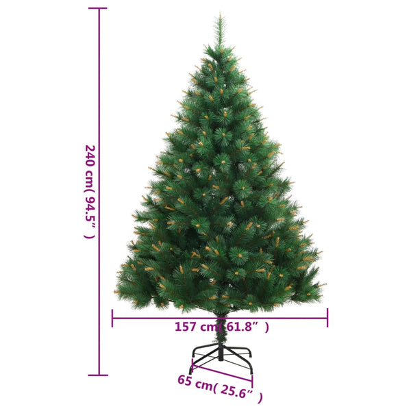 Tekojoulukuusi saranoilla ja jalustalla Hilton 240cm