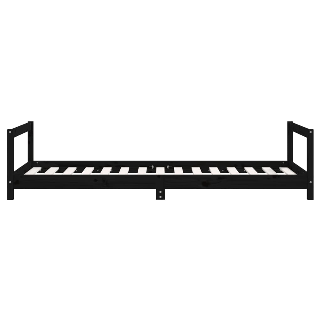 Musta lasten sängynrunko Creanga 90x190cm (mänty)