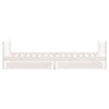 Valkoinen lasten sängynrunko Royal 90x200cm (mänty)